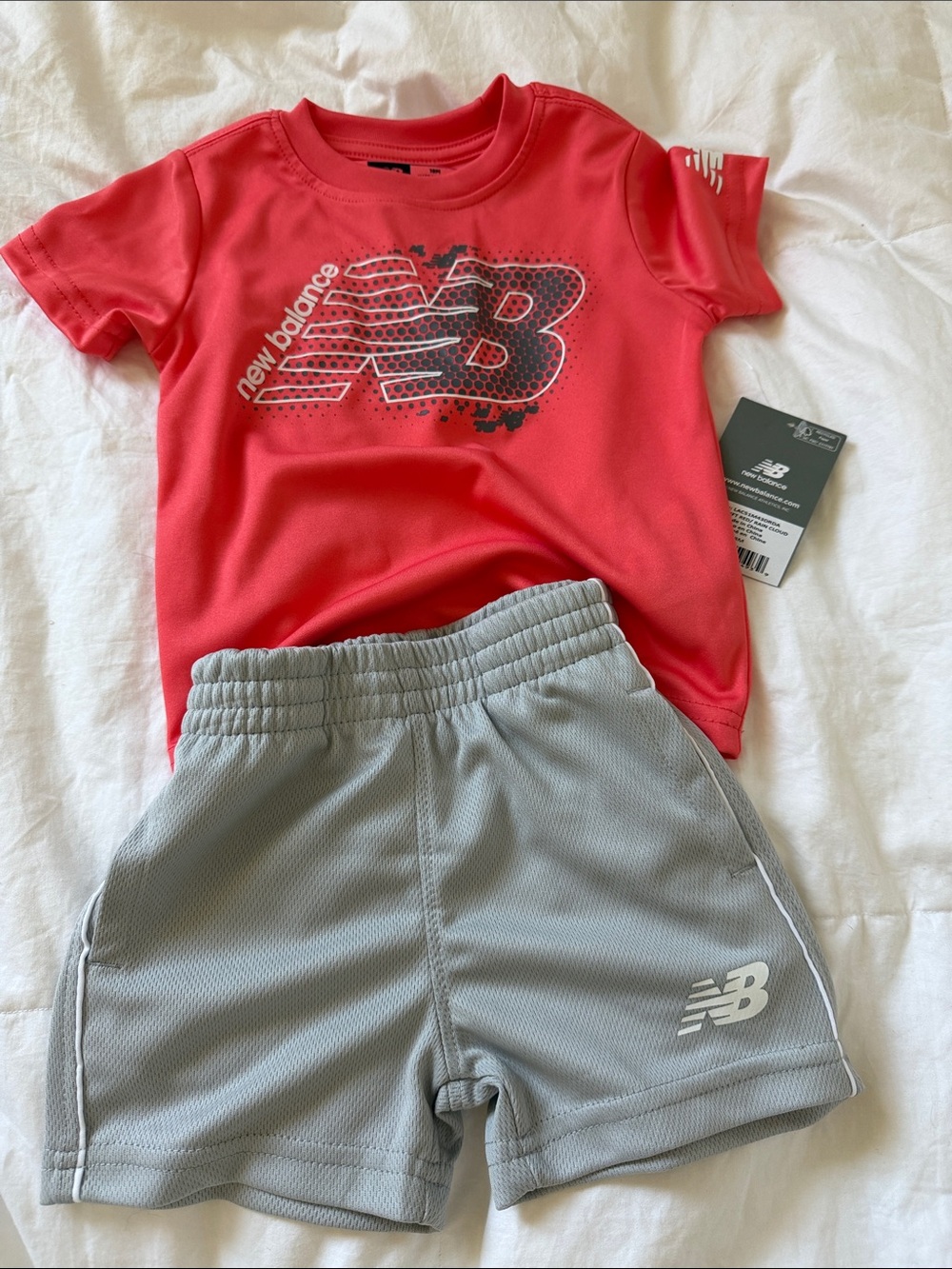 NWT New Balance Kids Active Tee and Shorts Set